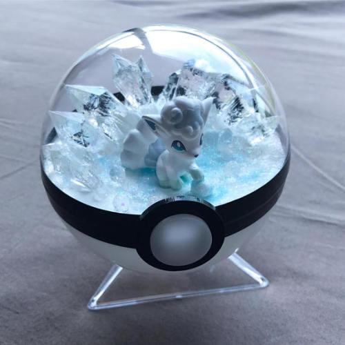 retrogamingblog:Pokeball Terrariums made by PalletCrafts