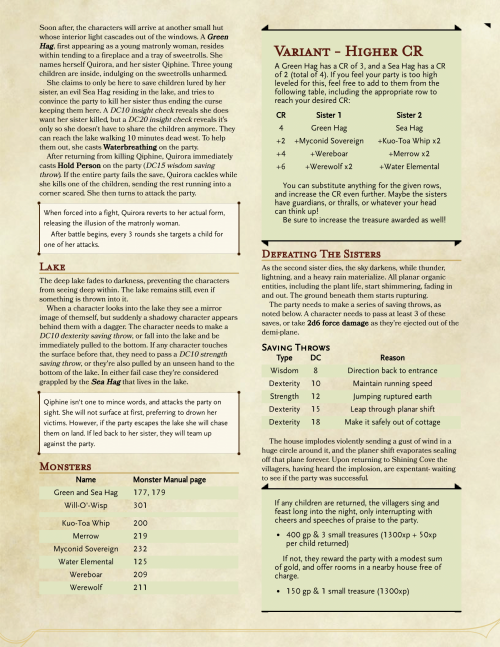 dnd-5e-homebrew:The Gingerbread Trail Adventure by...