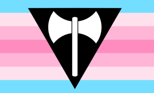 awfulpigeon:Saw some discourse about how the labrys lesbian flag...