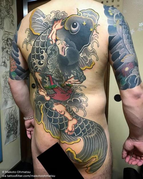 By Makoto Ohmatsu, done in Kitakyushu. http://ttoo.co/p/32635 backpiece;animal;huge;fish;facebook;nature;japanese;twitter;makotoohmatsu;ocean