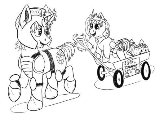 minnyzenny:Inktober 1 - Lil’ Twily trick-or-treating with her...