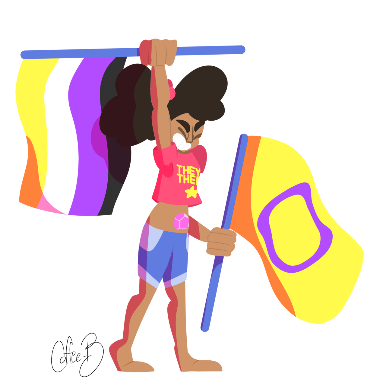 super quick pride stevonnie to thank crewniverse for my life this comes from the new dove commercial!!