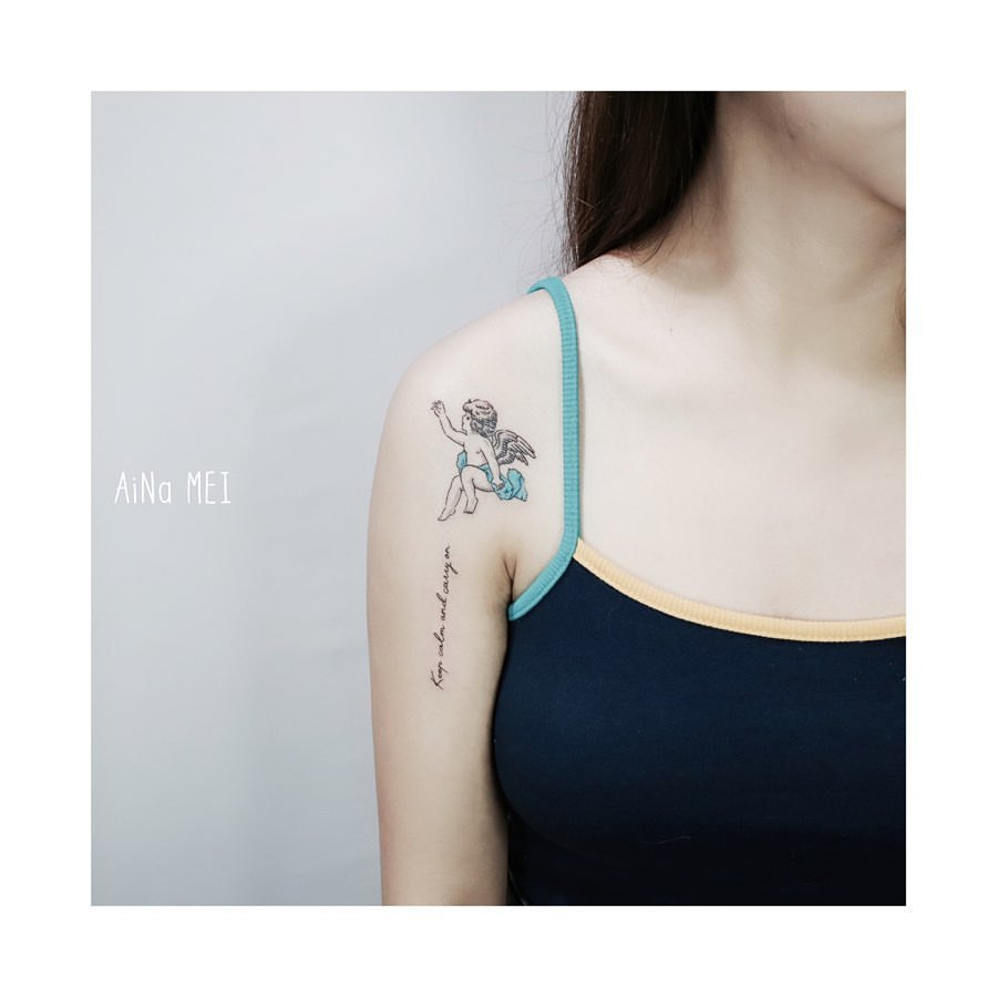 台韓混血 Aina Office 右滑 影片 天使刺青 Angeltattoo Babyangeltattoo