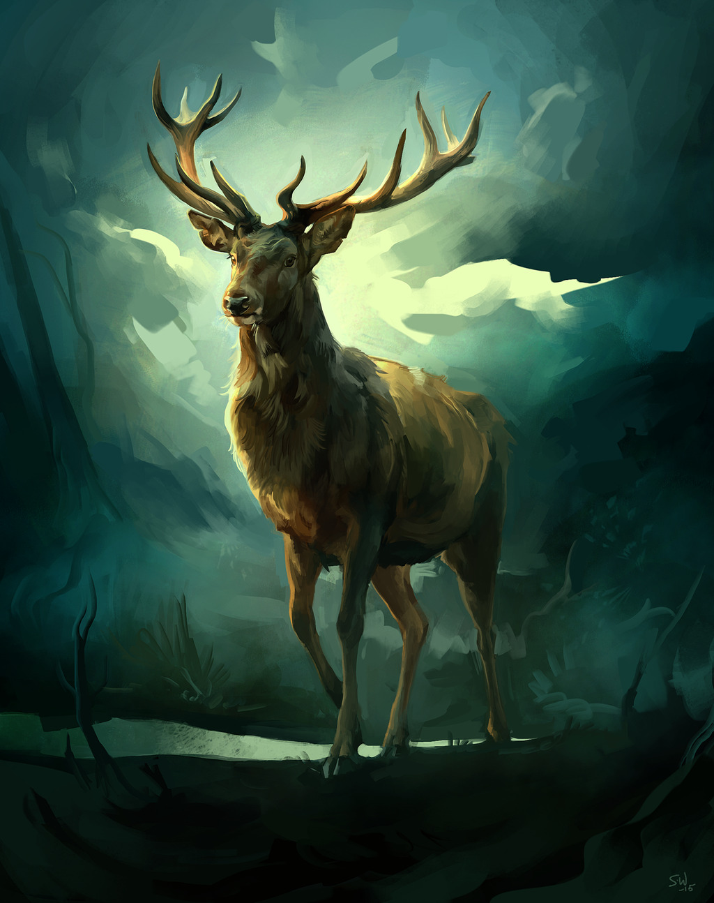 awesomedigitalart: Oh deer by znodden