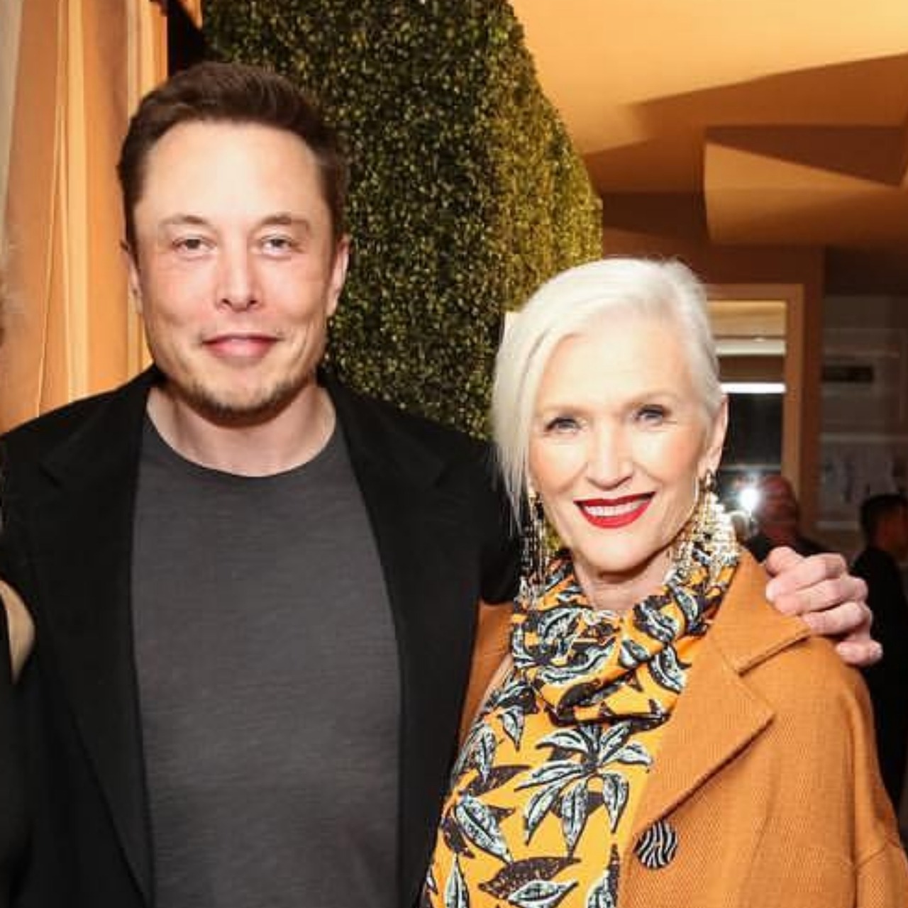 Elon Musk fans. — Elon musk with his mother Maye musk. 😊