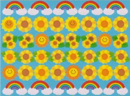 otter11:sunflower / rainbow stickers