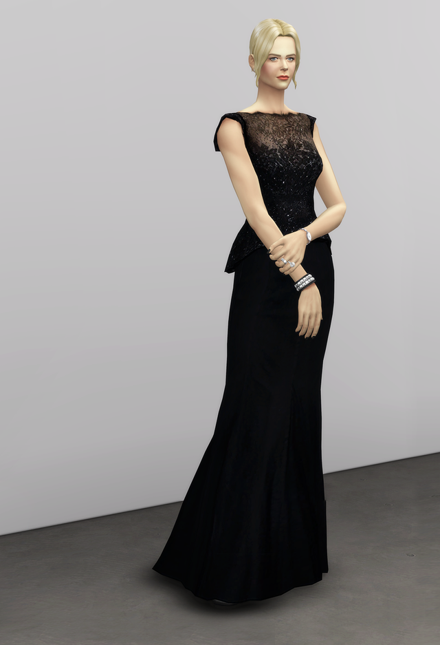 Emily CC Finds - rusty-sims: Black dress by Givenchy Couture 1...