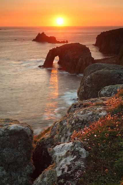 Sunset At Lands End Cornwall England By Its A Beautiful World
