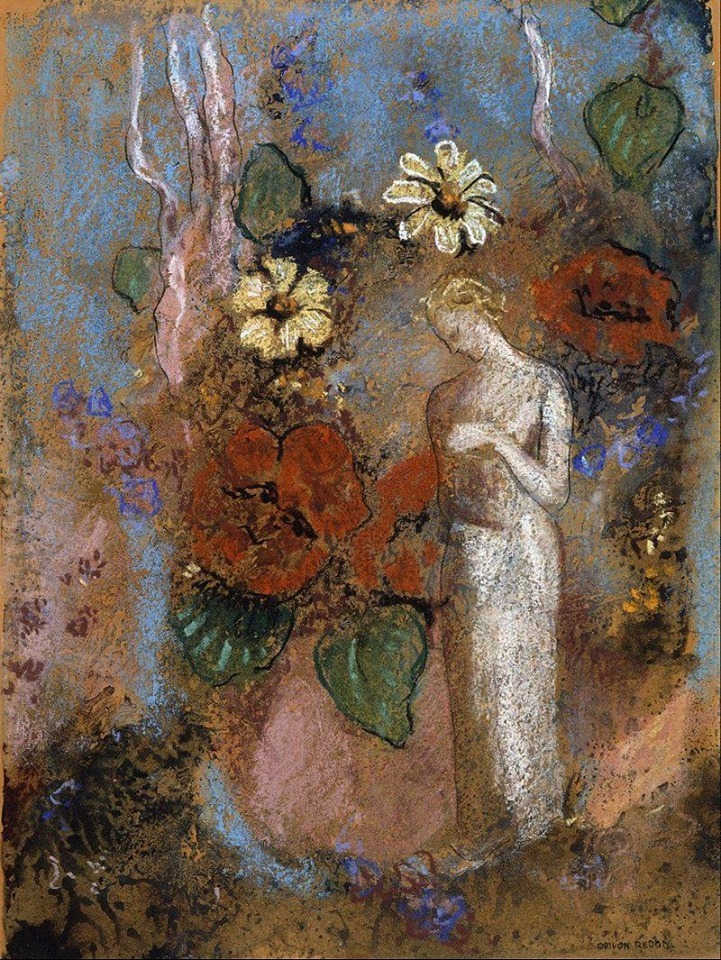 fravery:
â€œ Odilon Redon â€“ Pandora, c. 1914
â€