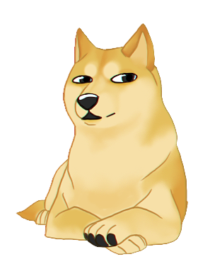 transparent doge | I'm trying really hard