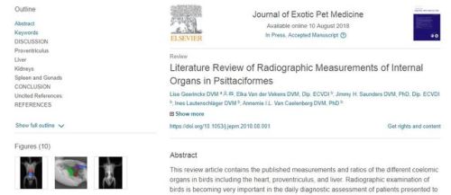 Online publication in Journal of Exotic Pet Medicine 2018