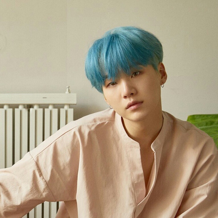 Untitled — multifandoomcd: suga with blue hair is one of...
