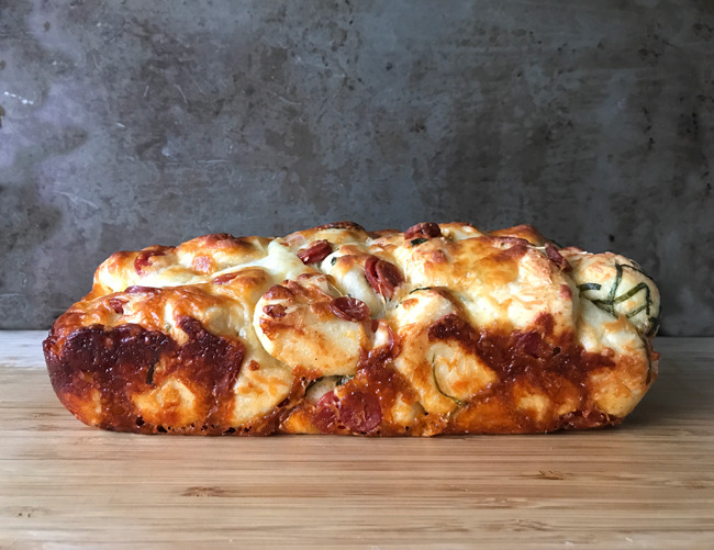 Really Nice Recipes Every Hour — Pizza Bread Loaf Recipe Follow For Recipes Get