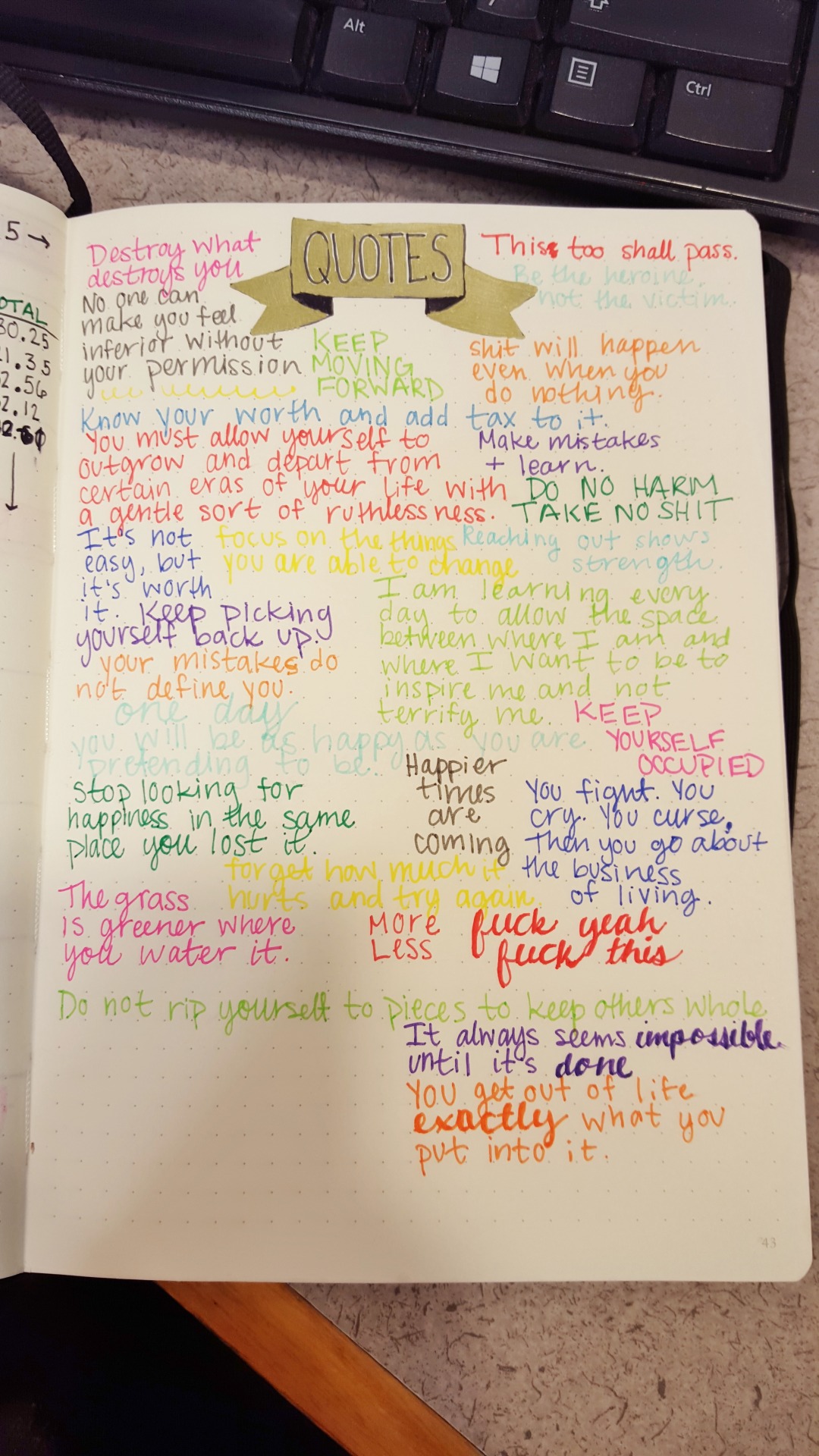 Betsy talks about makeup — my bullet journal