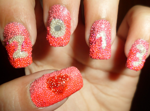 two color nail design tumblr