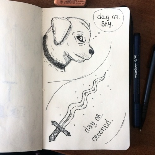 Day 07 and 08 of Inktober, “Shy” and...