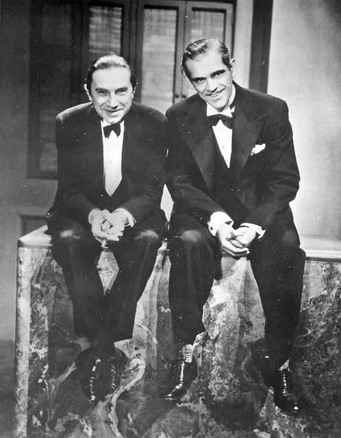 creaturesofnight:Bela Lagosi & Boris Karloff