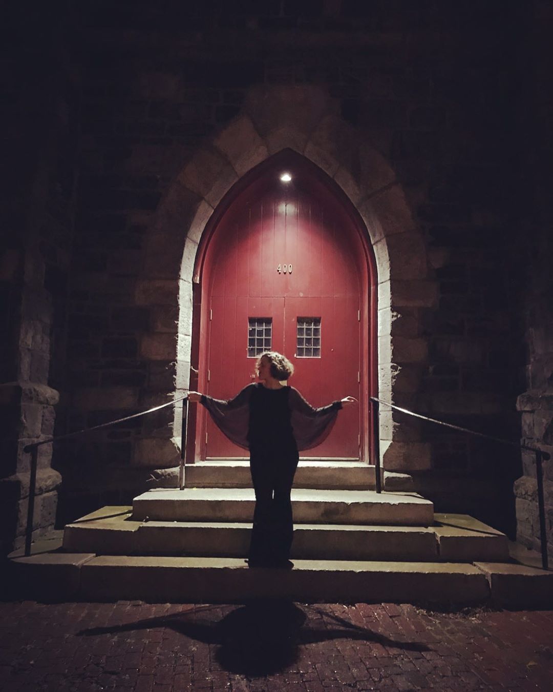 “The cathedral was where it began. It would, incidentally, be where it ended, as well. Before the end of all things, though, there was only this: a Saint had come, and it was the priest’s fault.” . Walked past a stone church with a red door tonight,...