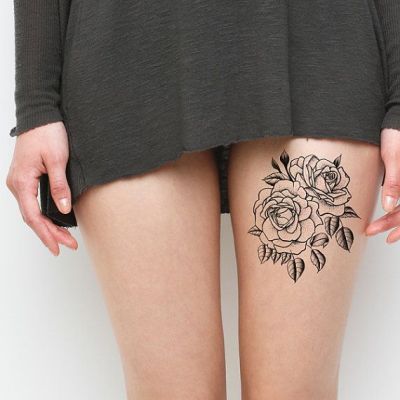 thigh rose tattoos tumblr