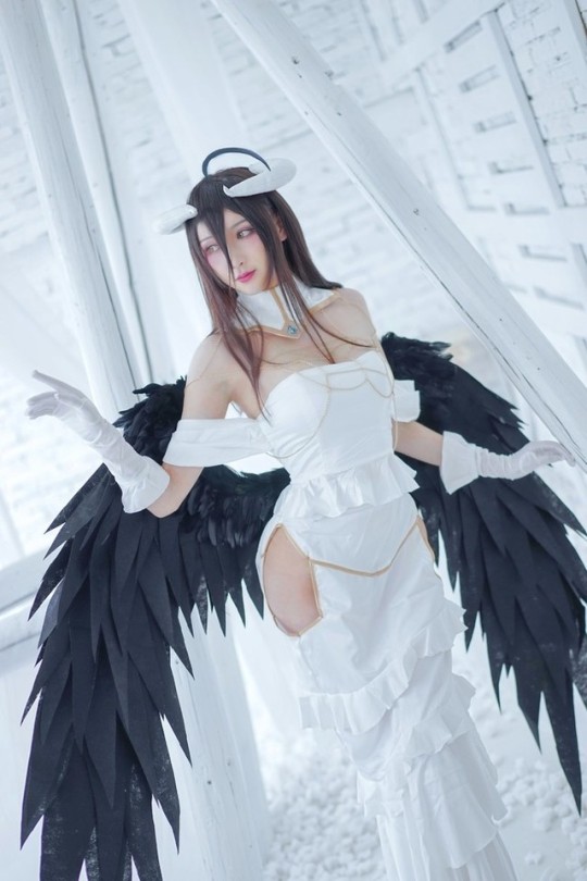 Anime Overlord Albedo Black Wings Demon Handmade Cosplay Prop Halloween Prop