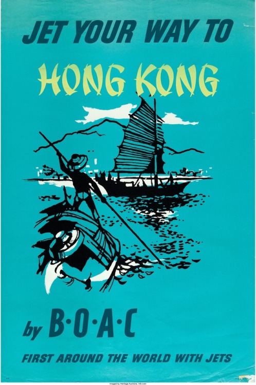 scanzen:BOAC Travel Posters (1957/1959) via Heritage Auctions