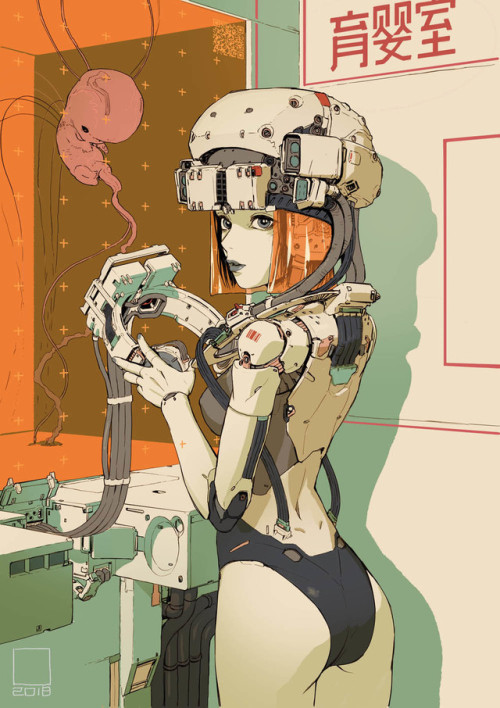 rhubarbes:ArtStation - cyborg girl05, by tan diMore on RHB_RBS