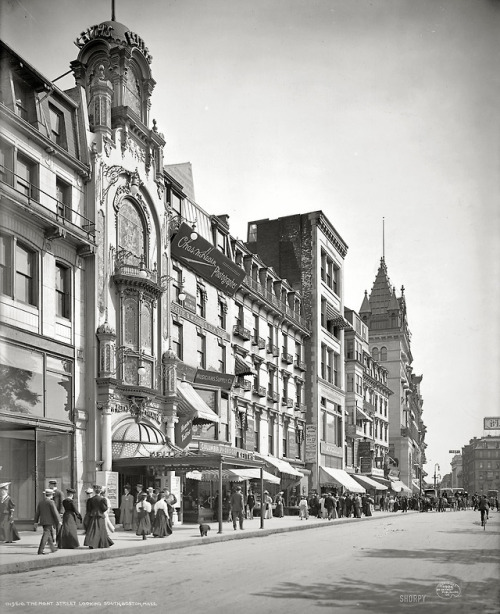 historicaltimes:Tremont Street, Boston - 1906 via reddit