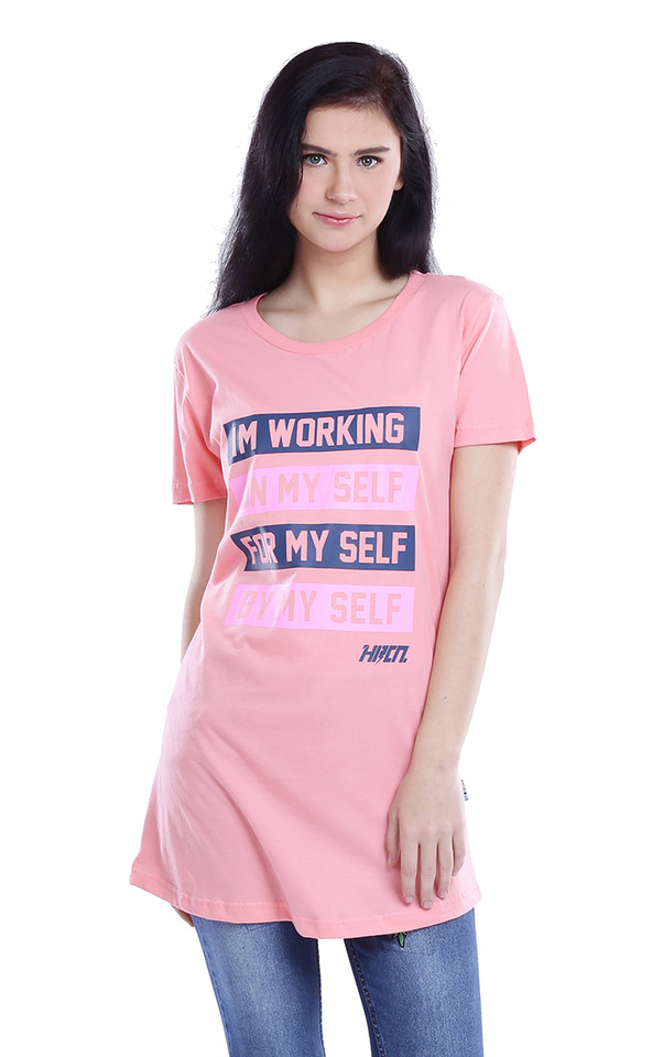 zulzol  Kaos  wanita  H 0894 cotton combed pink  L XL 