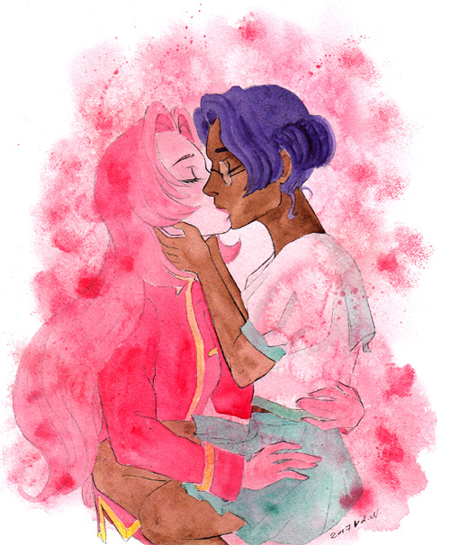 A little paint sketch of Utena and Anthy. Been rewatching the anime recently ♥