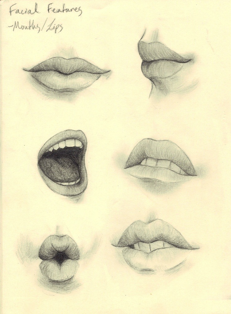 Art: Tips & Tutorials — Female Mouth Reference Artist: Unknown