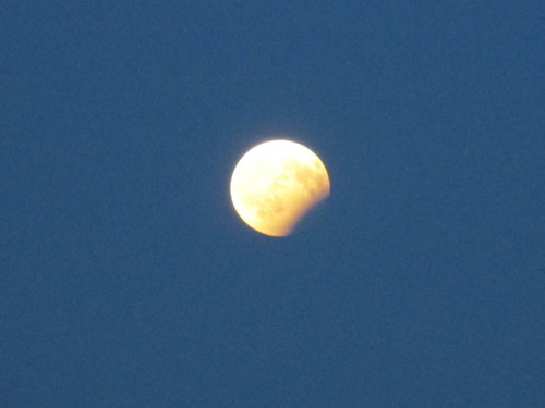 07.08.17, partial lunar eclipse as seen on the Olympiaturm in...