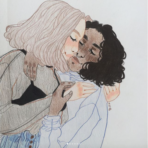 cicamicu:inspired by gustav klimt’s “the kiss” but gayer lmao