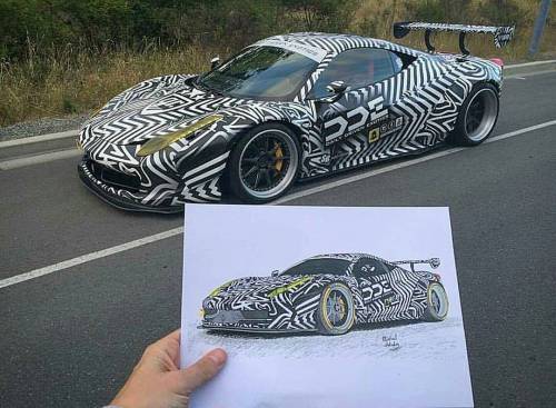 Liberty Walk Australia \u2014 Liberty Walk Ferrari 458 hand drawn