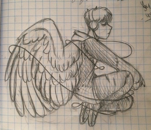 artfromthevoid:Wing!Virgil doodles from math class, inspired...