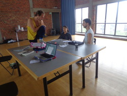 Mirko, Martin and Johanna in the tower, Kortrijk, BE