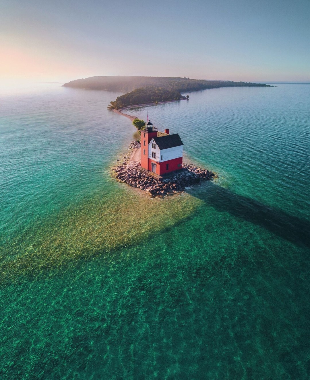 Round Island Lighthouse-Lake Huron, Michigan