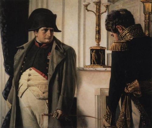 russianart:Napoleon and general Lauriston (Peace at all...