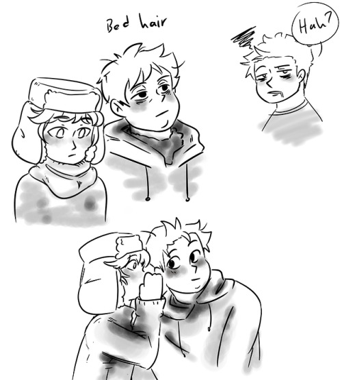 intelligentpudding:Sketches for Cartman’s bed hair… why? I...