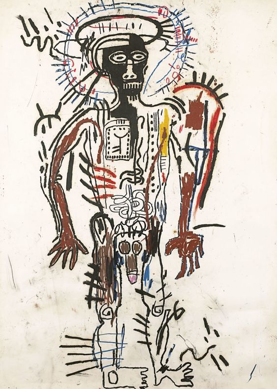 topcat77:
“Jean-Michel Basquiat
Black Man, 1982
Greasy chalk on pape
”