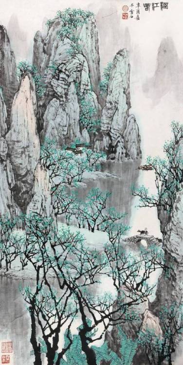 changan-moon:Chinese Shanshui paintings by 白雪石 Bai Xueshi