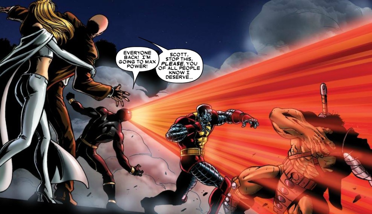 Cyclops Vs. Hulk. [from World War Hulk: X-men