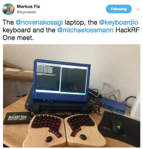Markus Fix paired his Model 01 with his Novena open laptop