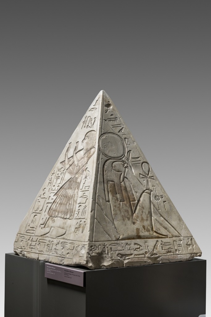 Pyramidion of RamoseThe limestone Pyramidion of Ramose, from the top of the tomb of the ‘Necropolis Scribe’. Scenes on all four sides depict the worship of the sun.
New Kingdom, 19th Dynasty, ca. 1292-1189 BC. From Deir el Medina. Now in the Egyptian...