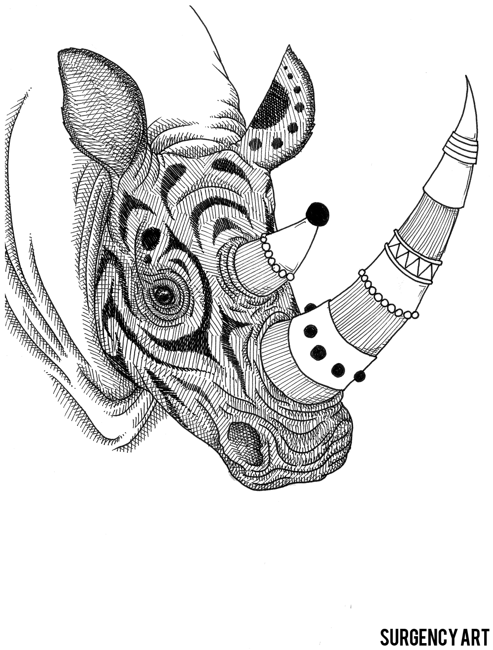 sea rhinoceros drawing