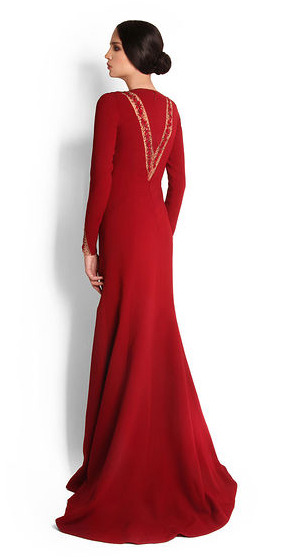 blood red evening gowns