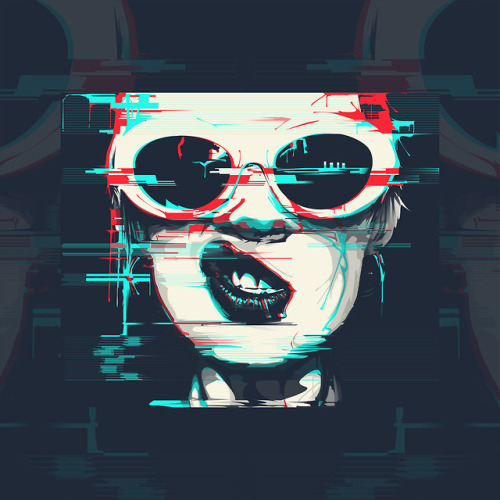 audioimagesandtext:Vector Glitch Portrait Illustration I made!...