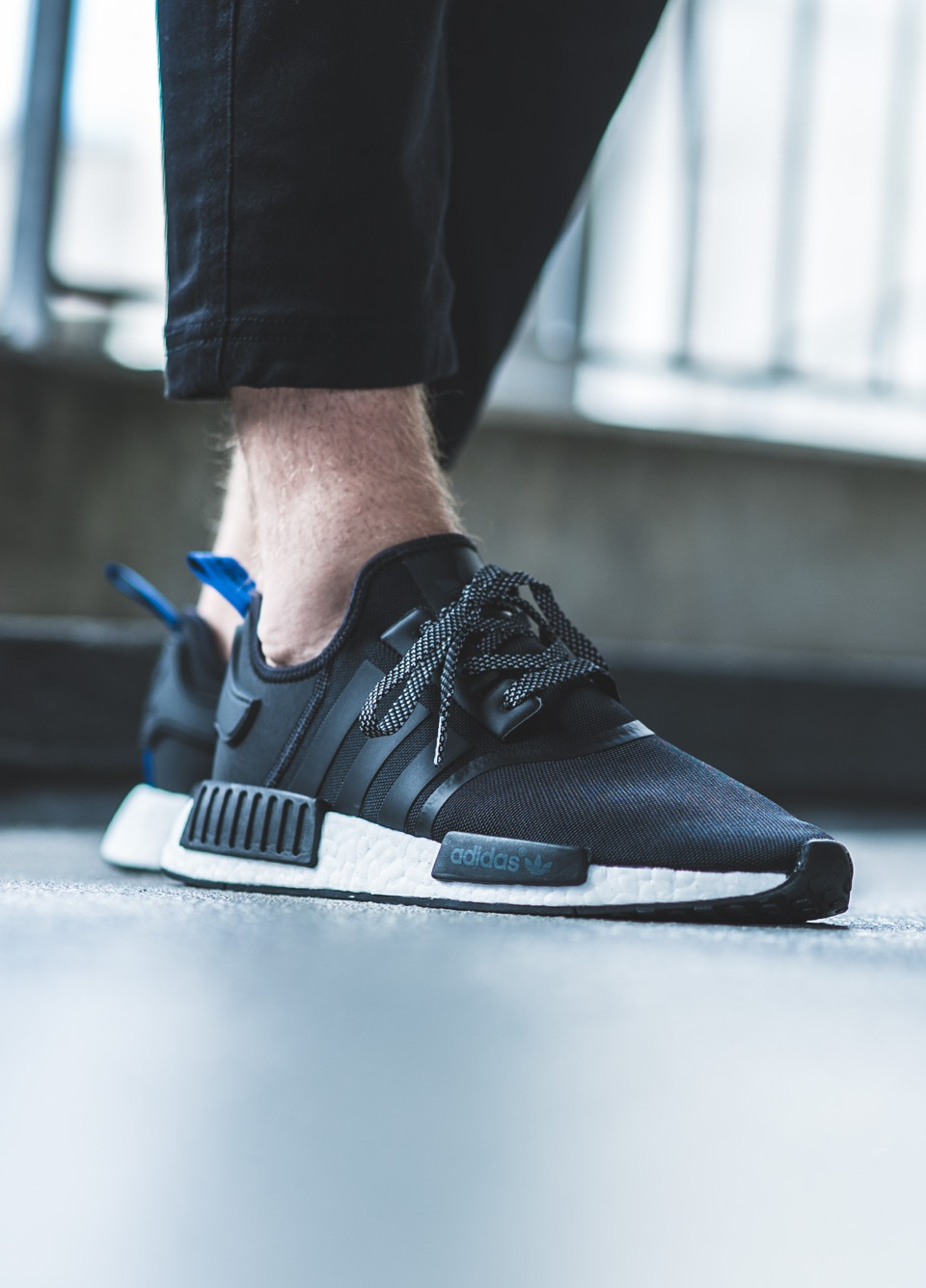 nmd blue and black