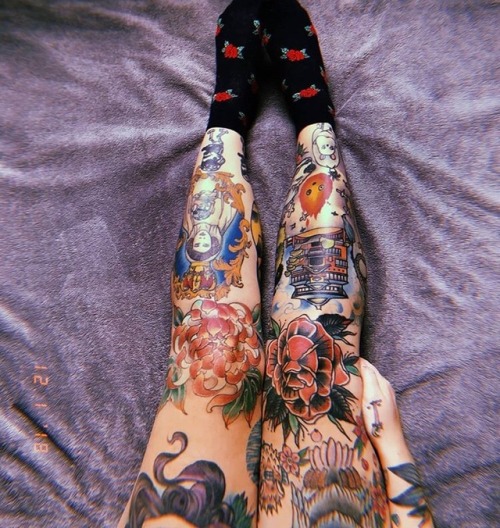 colored tattoo on Tumblr