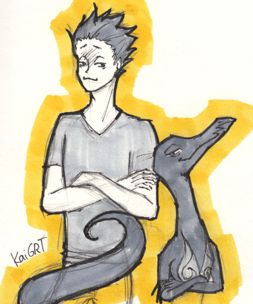 kaigrt:Inktober Day 1: Poisonous.If Tendou were a Pokémon...