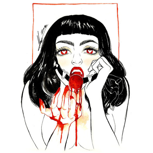 maurostrange:Inktober Day 6:Drooling“Vampires are still...